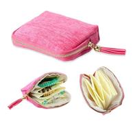 XFSRG Porta Gioielli con Frange più Scomparti Scatola Organizer da Viaggio per Donna Ragazze Orecchini Anelli Catene(Rosa)