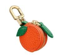 XFSRG Portamonete Donna Elegante in Pelle con Design Creativo Piccola Pochette da Borsa per Monete e Documenti Accessorio Moda per Tutte le Occasioni (Arancione)