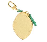 XFSRG Portamonete Donna Piccolo Carino a Forma di Frutta Mini Pochette da Borsa con Clip in Metallo Portafoglio Ragazza Elegante e Colorato (Giallo, limone)