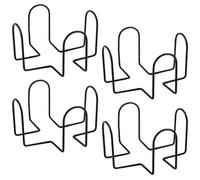 XFSRG Portasottobicchieri in Ferro Set da 4 Supporti in Metallo per Conservare Sottobicchieri Base Antiscivolo per Cucina e Tavolo (Nero)