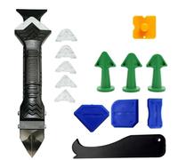 XFSRG Raschietto Silicone Professionale 5 in 1 Strumenti per Calafataggio Silicone Kit Spatola Rimuovi Silicone Utensili di Finitura Sigillante per Finestra Cucina Bagno(Bianco)