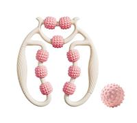 XFSRG Rullo Massaggio 360° - Massaggiatore per Gambe Schiena e Braccia Pallina Massaggio Piede e Corpo in ABS Rilassamento Muscolare (Rosa)
