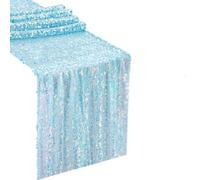 XFSRG Runner da Tavolo con Paillettes Tavolo Rettangolare da Tavola Table Runner Decorativo per Feste Matrimonio Compleanno Ricevimento Centrotavola Moderno 60x300cm (Blau)