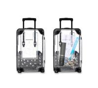 XFSRG Salvadanaio Valigia Mini Creativo Porta Cellulare Trasparente Decorativo Supporto Smartphone Accessorio Scrivania Regalo Viaggiatori Arredamento Casa (Bianco)