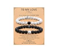 XFSRG Set Bracciali Per Coppia Regalo Romantico Per San Valentino Anniversario E Compleanno Regolabile Per Lui E Lei Alta Qualità Per Momenti Speciali (TO-MY-LOVE)