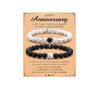 XFSRG Set Bracciali Per Coppia Regalo Romantico Per San Valentino Anniversario E Compleanno Regolabile Per Lui E Lei Alta Qualità Per Momenti Speciali (Anniversary)