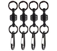 XFSRG Set da 4 Portachiavi Magnetico - Moschettone Magnetico Potente Ganci Magnetici Multifunzionale da Esterno con Sgancio Rapido per Pesca Zaino Chiavi Trekking e Campeggio