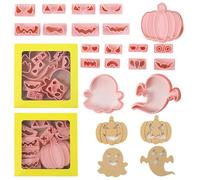 XFSRG Set di 20 Tagliabiscotti di Halloween - Zucca e Fantasma Formine per Biscotti Stampi per Biscotti Fondant e Pasticceria Fai da Te per Bambini e Famiglie