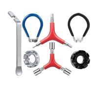 XFSRG Set di 7 Chiavi per Raggi della Bicicletta Tiraraggi Bici Universale Leva Pneumatici per Riparazione Centraggio(#1)