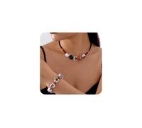 XFSRG Set Gioielli Donna Halloween Collana Regolabile e Braccialetto con Fantasma e Zucca Accessori Moda Ideali per Feste Compleanni e Celebrazioni (9+10)