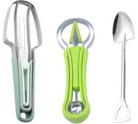 XFSRG Set Taglia Anguria Professionale Acciaio Inox Affettatore Melone Cucchiaio Scavino Frutta Attrezzo Cucina