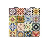 XFSRG Specchio da trucco compatto design a scacchiera doppia faccia ingranditore portatile accessorio moda trucco elegante specchio da viaggio per borsa