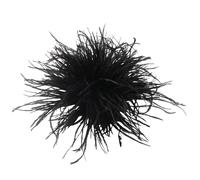XFSRG Spilla a forma di piuma struzzo Spille gioiello boho floreale decorativa per vestiti accessori moda eleganti spillette da donna (Nero)