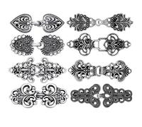 XFSRG Spille Gioiello Eleganti per Vestiti Fermagli Vintage in Lega di Zinco Clip Decorativi per Cardigan e Sciarpe Accessori Moda per Donna (Argento)