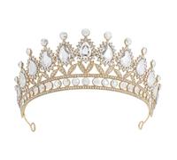 XFSRG Strass Scintillanti Tiara Donna Eleganza e Lusso Corona Principessa Adatto per Feste Compleanni Banchetti