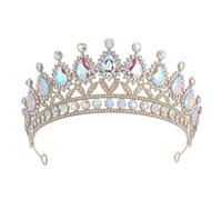 XFSRG Strass Scintillanti Tiara Donna Eleganza e Lusso Corona Principessa Adatto per Feste Compleanni Banchetti