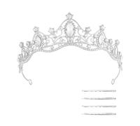 XFSRG Strass Tiara Donna con Fermagli Lusso Leggero e Brillante Corona Accessorio per Capelli da Sposa per Compleanni e Cerimonie di Maggior Età