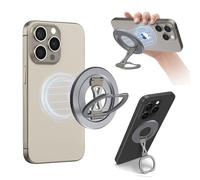XFSRG Supporto ad Anello Magnetico Lega di Alluminio Rotazione a 360° Piegatura bi-Assiale Supporto Cellulare da Tenere con Una Sola Mano da Appoggio Sulla Scrivania