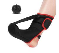 XFSRG Supporto per Fascite Plantare con Pallina Massaggiante Solette Ortopediche per Piedi Supporto per Arco Plantare (Nero-Rosso, S)