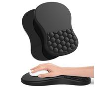 XFSRG Tappetino Mouse Ergonomico con Supporto Polso in Gel Design Antiscivolo Ideale per Ufficio e Gaming Comodo e Resistente Nero (Nero)