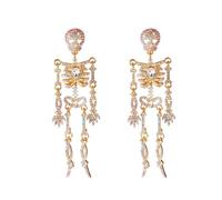 XFSRG Teschi Orecchini Halloween Donna Strass Scintillanti Orecchini Accessori Vintage Personalizzati per Halloween Feste Sfrenate Street Style