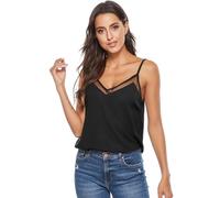 XFSRG Top Canotta da Donna Camicia con Spalline Sottili Canottiera Intimo Maglia Regolabile Camisole (S)