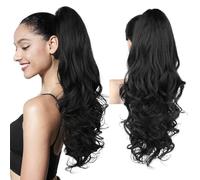 XFSRG Topper Capelli Veri Donna Extension Capelli Finti Chignon Frangia Clip Capelli Veri per Acconciature Eleganti e Quotidiane (Nero)