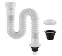 XFSRG Tubazione di Scarico Flessibile per Sifone Lavabo Bagno e Cucina Estensibile 0,32-0,78 m Raccordi 41/32 mm Copertura Decorativa e Guarnizione