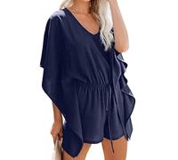 XFSRG Tuta Corta Donna Estiva Jumpsuit Manica Volant Scollo V Tutine Elegante Tute Corte Estive Intera Casual Tutina Completo Pantaloncini Sportiva Aderente