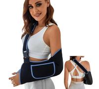 XFSRG Tutore Braccio Regolabile Supporto Spalla Con Sacchetto Per Riporre Imbracatura per Braccio in Tessuto Traspirante Adatto per Uomo e Donna(Blu Nero, M)