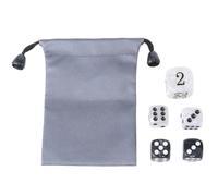 XFUYI 1 Set di Dadi in Acrilico per Backgammon, cubo da raddoppio da 22 mm e Quattro Dadi da 16 mm con Borsa per riporre Gli Accessori da Gioco