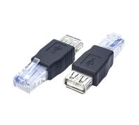 XFUYI 2 Adattatori Ethernet a USB, Convertitori RJ45 Ethernet Maschio a USB Femmina per Modem Router ADSL