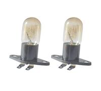 XFUYI 2 Pezzi Lampadina di Ricambio 20W 2A 250V Forno a microonde Frigorifero Lampadina con Base Accessori da Cucina Vetro + plastica