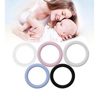 XFUYI 5 Pezzi O-Ring in Silicone per Ciuccio per Bambini, Clip per Adattatore, Supporto per Perline da dentizione per Bambini