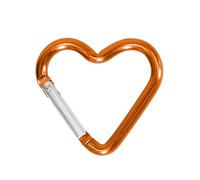 XFUYI Moschettone a Forma di Cuore Clip in Lega di Alluminio Portachiavi Clip a Molla Moschettone da Campeggio Clip per Zaino Moschettone Resistente Oro