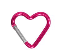 XFUYI Moschettone a Forma di Cuore Clip Portachiavi in Lega di Alluminio Clip Moschettone a Molla Clip per Zaino da Campeggio Moschettone Resistente Dr