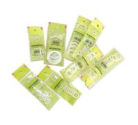 XFYBZN Anelli a O in plastica, 123 pezzi, per fai da te, uncinetto, gancio cerchio, accessori da cucito, 8 misure bianche, per artigianato, borse manuali, bottoni dorset, scatola per tovaglioli