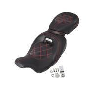 XFYESL Coprisella Sella per conducente biposto per motocicletta adatta per Harley Touring Electra Street Glide CVO Road King 2009-2022 Coprisella moto(Red)