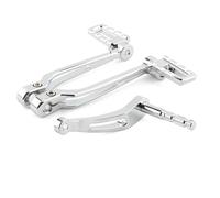 XFYESL Pedale del cambio Leva Del Cambio Tacchi-punta Leva del cambio estesa, leva del cambio, pedane del cambio adatte per Harley Softail Slim FLSL Fat Boy FLFB Breakout FXBR 18-23(Chrome E)