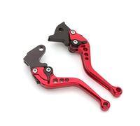 XFYESL pompa freno leva Adatto per Hyosung GT125 COMET Leva freno frizione moto regolabile 3D in alluminio Leve freni per moto(Short red)