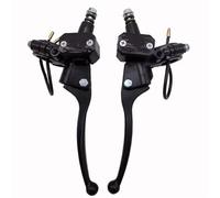 XFYESL pompa freno leva Leva frizione freno cilindro principale moto adatta per 50cc-250cc ATV Earth Pit bicicletta idraulica Leve freni per moto(Black,1pair)