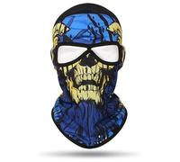 XFYESL sottocasco Maschera da Sci con 2 Fori, Passamontagna Antivento, Copertura Integrale con Teschio, Scaldacollo, Cappello Sciarpa da Escursionismo Passamontagna(M01)