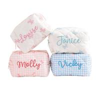 XFZDKJSD Borsa per trucco ricamata personalizzata,Borsa per trucco personalizzata per le donne,Sacchetto cosmetico ricamato personalizzato, Multicolore, Portatile