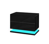XFZJCHAP Cassette per il comodino 2 cassetti con luce a LED per telaio della testiera camera da letto (2)