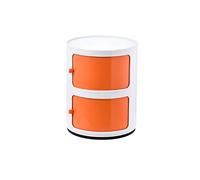 XFZJCHAP Comodino rotondo nordico, 2 livelli/3 livelli/4 livelli, plastica con cassetti e porta scorrevole, moderno per il comodino camera da letto