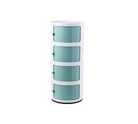 XFZJCHAP Comodino rotondo nordico, 2 livelli/3 livelli/4 livelli, plastica con cassetti e porta scorrevole, moderno per il comodino camera da letto