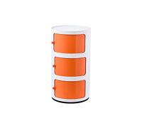 XFZJCHAP Comodino rotondo nordico, 2 livelli/3 livelli/4 livelli, plastica con cassetti e porta scorrevole, moderno per il comodino camera da letto