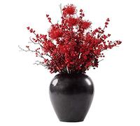 XFZJCHAP Orchide Fiori Artificiali Nuovi Fiori Artificiali Cinesi Rosso Fruit Bouquet Finori Finti per Decorazione d'ingresso Disposizione Floreale Finole Look Naturale Floreale