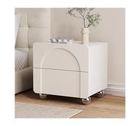 XFZJCHAP Piccolo comodino in legno semplice camera da letto a colori solido Memoria per mobili carini Cassetti doppio cassettiera Fungili da comodino di grande capacità telaio (nero)