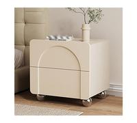 XFZJCHAP Piccolo comodino in legno semplice camera da letto a colori solido Memoria per mobili carini Cassetti doppio cassettiera Fungili da comodino di grande capacità telaio (nero)